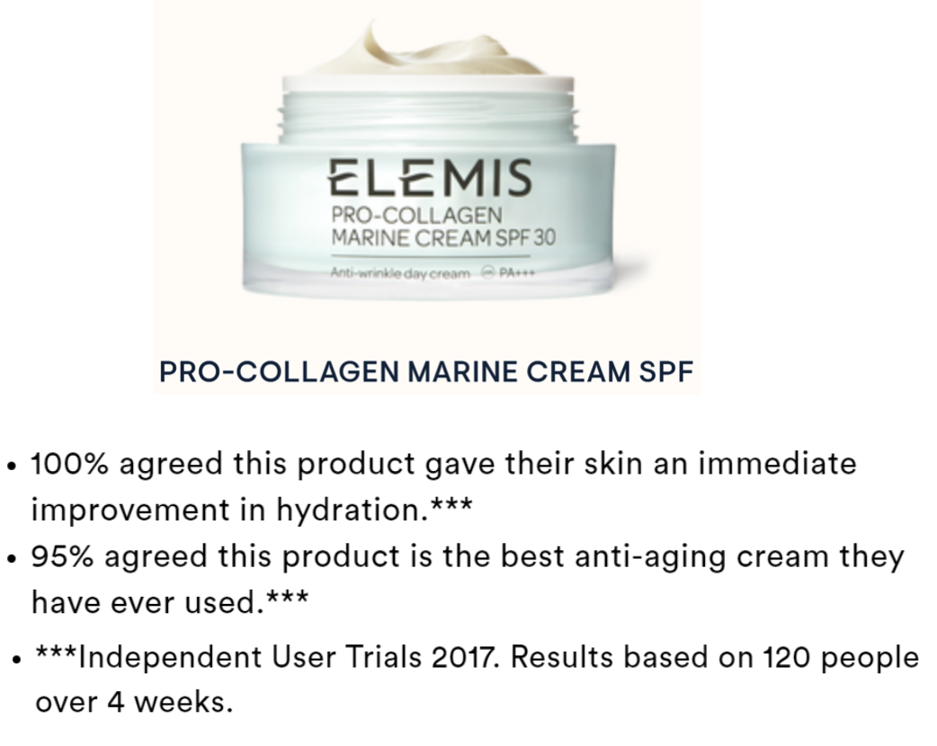 Elemis - Marine Cream - Claims in Action