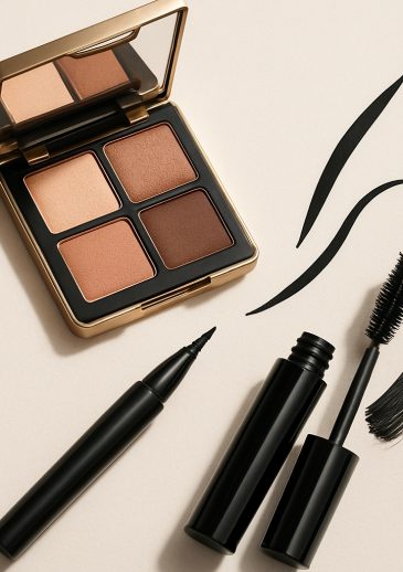 Elegant,Eye,Shadows,,Eye,Liners,,Mascara,On,Light,Background